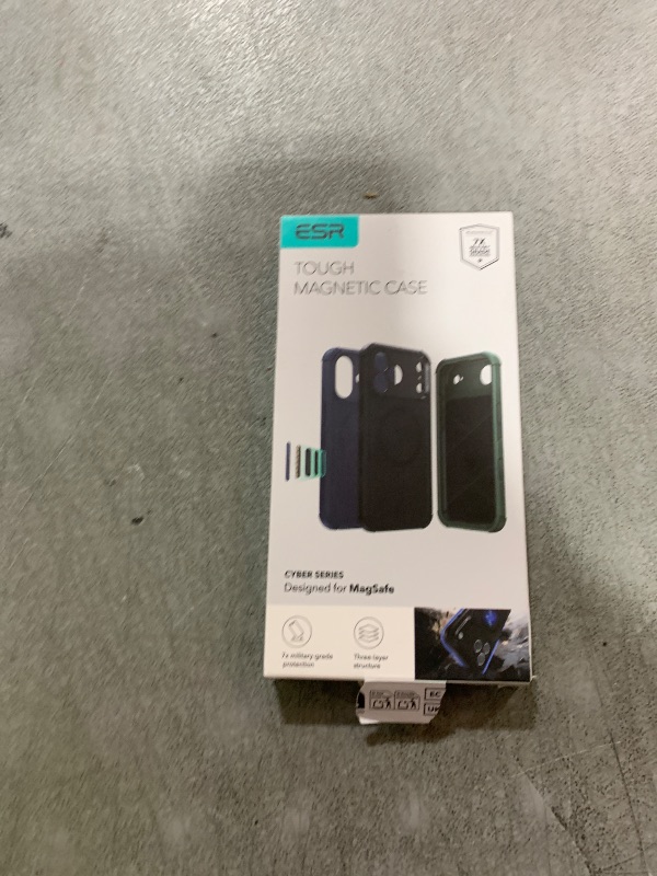 Photo 1 of ESR for iPhone 17 Case, 7X Military-Grade Drop Protection, Shock-Absorbing Rugged Cover with Camera Control Button, MagSafe Accessories Compatible, Cyber Series, Navy Blue