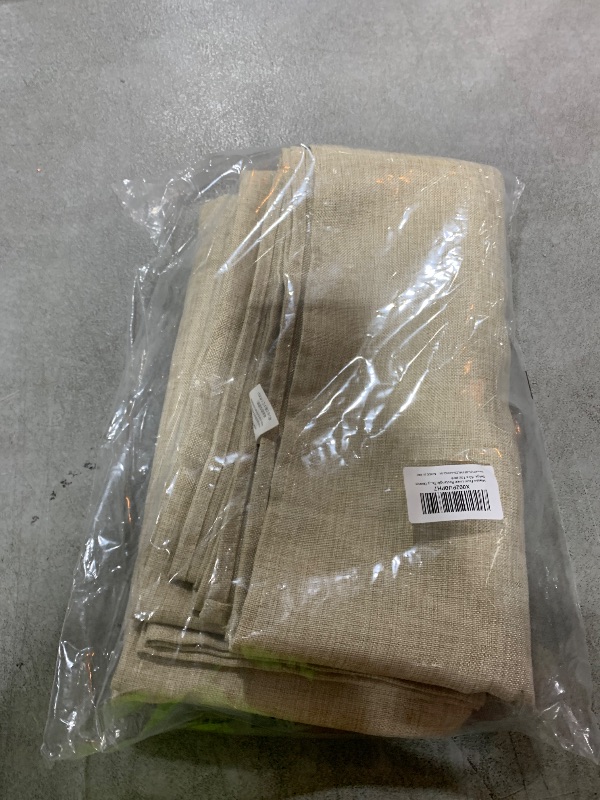 Photo 1 of Hiasan Faux Linen Rectangle Tablecloth - Wrinkle and Stain Resistant Washable Table Cloth for Kitchen Dining Room Holiday Table Cover for Party Dinner, Beige, 60 x 102 Inch