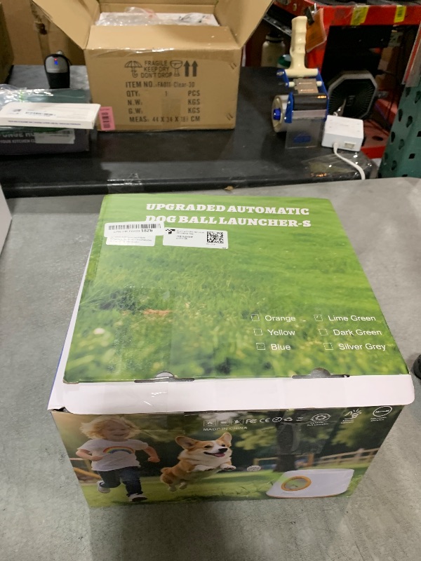 Photo 1 of Automatic Dog Ball Launcher, Upgraded Dog Ball Throw Launcher, Adjustable Distance 20-45FT, for Small/Medium Dogs, with 3 2.3-inch ETPU Balls, Indoor and Outdoor Interactive Toys