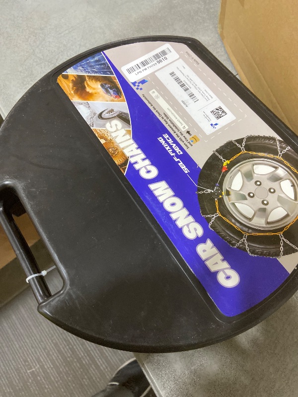 Photo 1 of Snow-Chains Auto Fixing 1 Min Quick Fit Easy Installation Tire-Chains, Portable Reusable Universal Emergency Tire Traction Chain for Passenger Car, Pickup Trucks and SUV - Set of 2 (HKN-160)