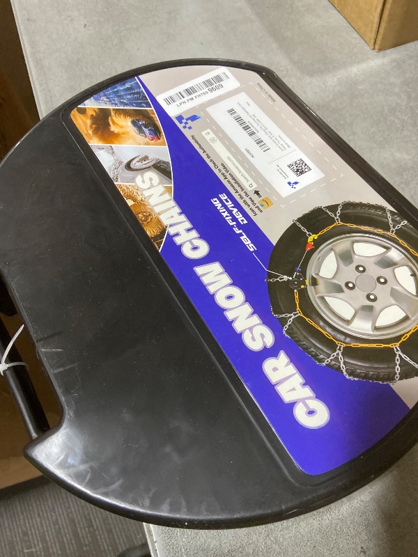 Photo 1 of Snow-Chains Auto Fixing 1 Min Quick Fit Easy Installation Tire-Chains, Portable Reusable Universal Emergency Tire Traction Chain for Passenger Car, Pickup Trucks and SUV - Set of 2 (HKN-160)