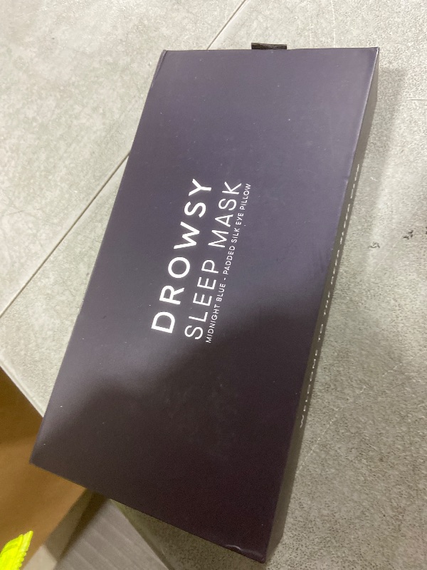 Photo 1 of DROWSY Silk Sleep Mask - Face-Hugging, Padded Cocoon for Luxury Sleep in Total Darkness - 100% Pure Mulberry Silk, Skin-Hydrating & Adjustable (Midnight Blue)