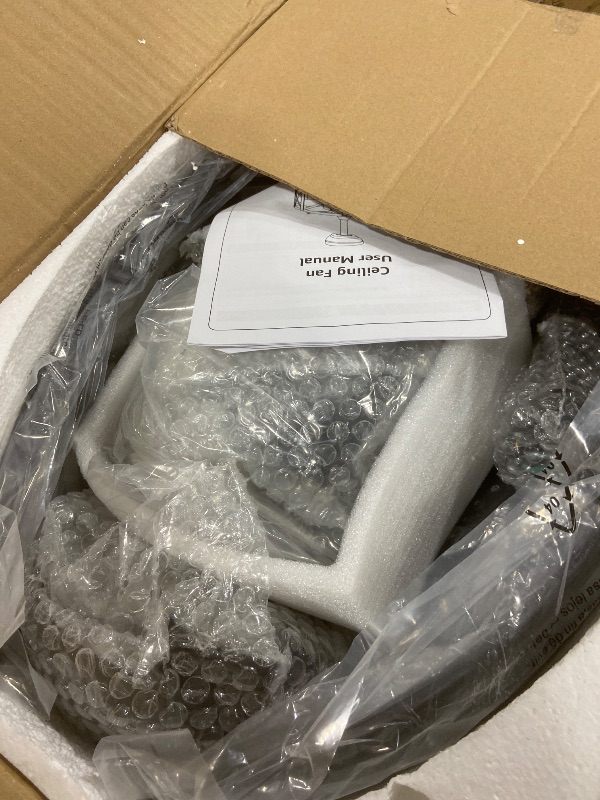 Photo 1 of Fanbulous 23 Inch Fandelier Caged Ceiling Fans with Lights and Remote, Black Bladeless Ceiling Fan with 6 Speeds and Timing, Farmhouse Samll Fan Lights Ceiling Fixtures for Kitchen, Bedroom-Black