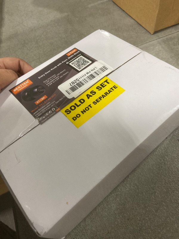 Photo 1 of [2 Pack] BESTTEN Keyed Entry Door Knob, Entrance Door Lock, Keyed Different, Standard Ball, Matte Black