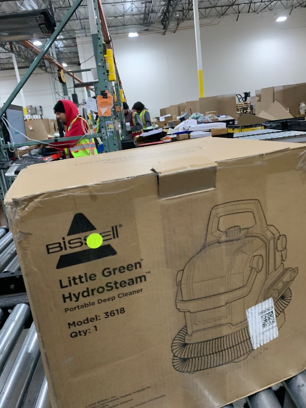 Photo 1 of BISSELL Little Green HydroSteam Multi-Purpose Portable Carpet and Upholstery Cleaner, Car and Auto Detailer, 3618