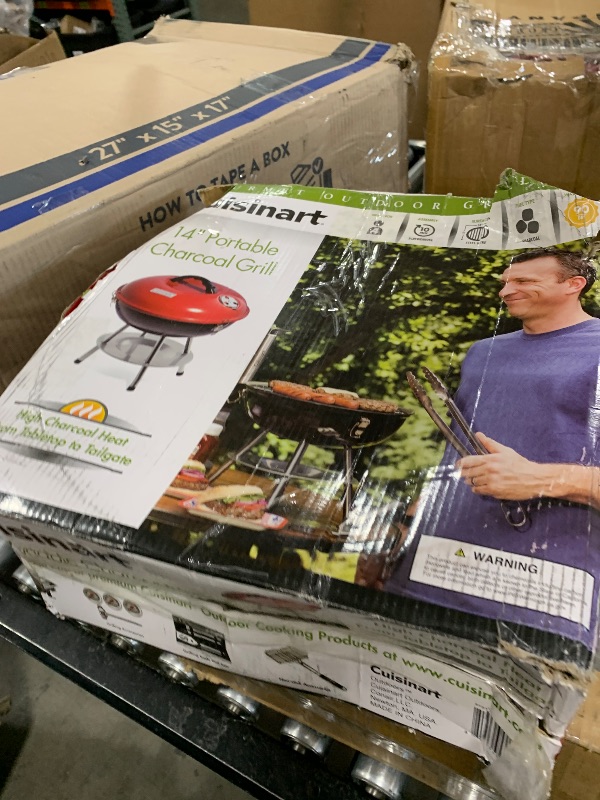 Photo 1 of Cuisinart 14" Portable Charcoal Grill Color: Red/Black