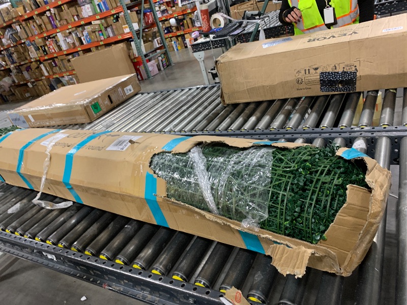 Photo 1 of ODTORY Artificial Ivy Privacy Fence Wall Screen: 6FT X 12FT (72 sqft) UV-Anti Faux Boxwood Roll Panels Greenery Backdrop Ivy Vine Leaf Hedges Fence Panels for Indoor Outdoor Green Decor