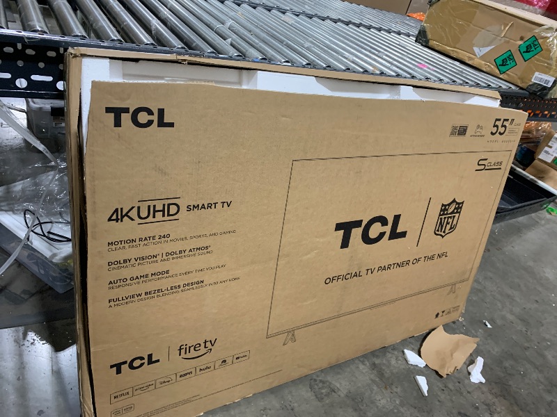 Photo 1 of TCL 55-Inch Class S5 UHD 4K LED Smart TV with Fire TV (55S551F, 2024 Model), Dolby Vision, HDR PRO+, Dolby Atmos, Alexa Built-in with Voice Remote, Apple AirPlay 2 Compatibility, Streaming Television