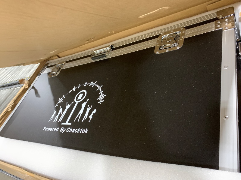 Photo 1 of JIYANG Portable Photo Booth Compatible with Any Ipad,Photo Booth Stand Shell with ChackTok PhotoBooth VIP Member and Flight Case,Free Custom Logo,Perfect for Parties,Wedding and Events(Black)