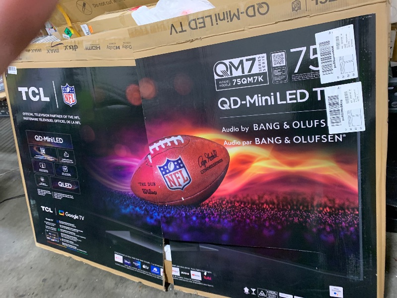 Photo 1 of TCL 75 Inch Class QM7K Series | Mini LED QLED 4K HDR | 75QM7K, 2025 Model | 120HZ-144HZ Anti Reflective Screen Smart Google TV Dolby Atmos Onkyo Audio | Voice Remote Alexa Gaming Streaming Television