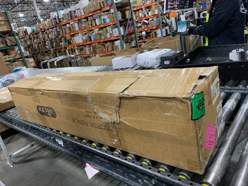 Photo 1 of Heavy Duty Horse Fence 4x100FT, 2x4 Inch Mesh, Durable No-Climb Horse Fencing for Cattle, Goats,Sheep,Large Dogs, Livestock, Woven Wire Fencing for Farm, Garden and Field Use