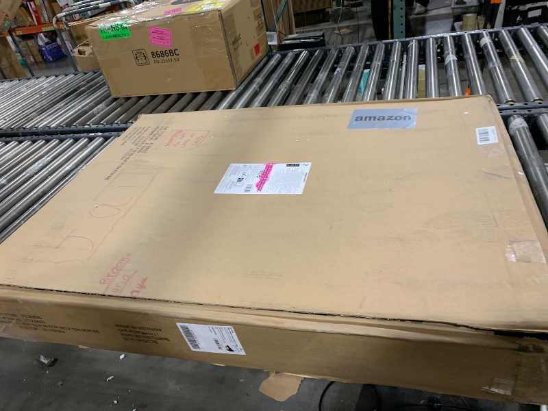 Photo 1 of Amazon Basics Bed Frame with Storage, Foldable Metal Platform, Sturdy Steel, No Box Spring Needed, 18 Inches High, Tool-Free Setup, Queen Size, Black