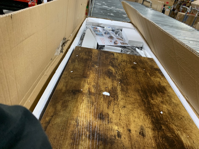 Photo 1 of SIREDEEP Bakers Rack with Power Outlet ?4-Tier Kitchen Baker's Rack,Microwave Stand with Storage Suitable for Kitchen, Living Room, Dinning Room?Coffee Bar(Rustic Brown)