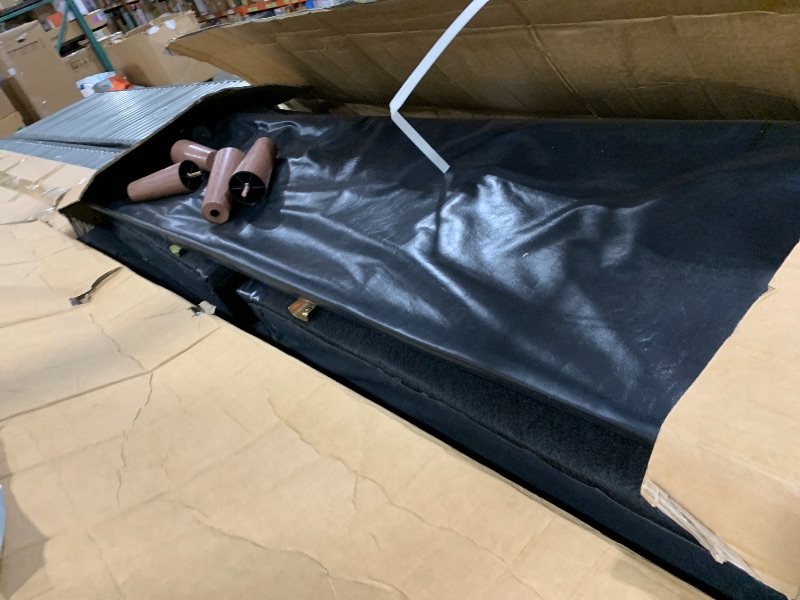 Photo 1 of GAOMON 83 Inches 3-Seater Leather Couch, Sofa Couc with Back Cushion, Waterproof, Wide Arm, Sturdy Support Feet, for Office, Living Room, Bedroom, Black