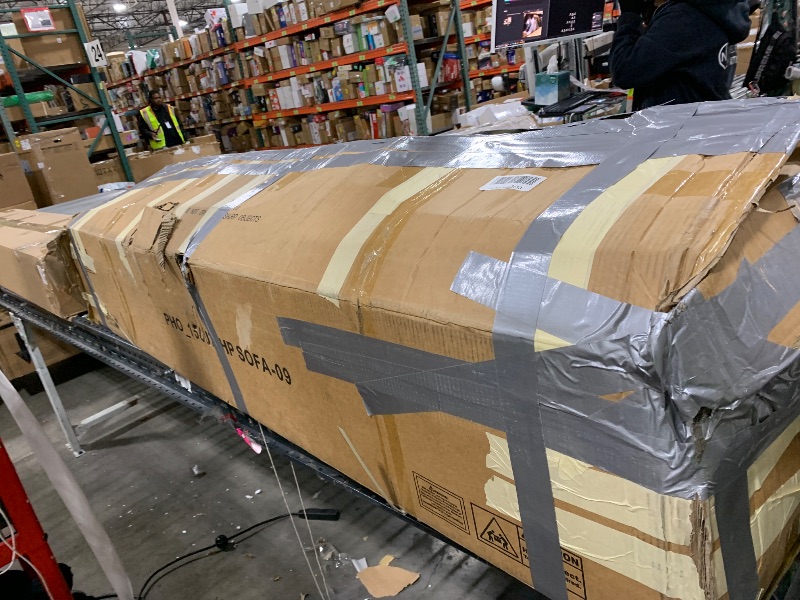 Photo 1 of GAOMON 83 Inches 3-Seater Leather Couch, Sofa Couc with Back Cushion, Waterproof, Wide Arm, Sturdy Support Feet, for Office, Living Room, Bedroom, Black