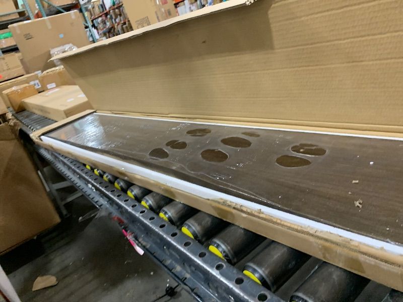 Photo 1 of Reclaimed Elm Wood Floating Shelf for Wall, Live Edge 55"W x 9.2"D x 1.4"H, 1 Pack with Invisible Bracket, Large Wall Mounted Shelf for Living Room Bedroom Kitchen Bathroom Decor, Walnut Finish