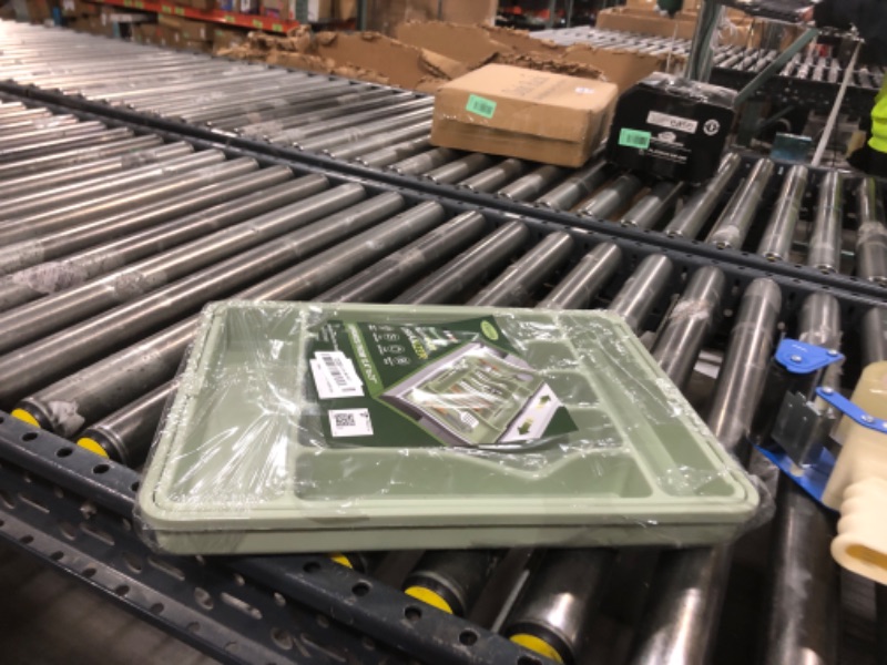 Photo 1 of ukeetap Extra Large Expandable Silverware Organizer, BPA-Free Food-Safe Cutlery Flatware Organizer, Kitchen Utensil Drawer Organizer, Adjustable Silverware Holder for Spoons Forks Knives, Green