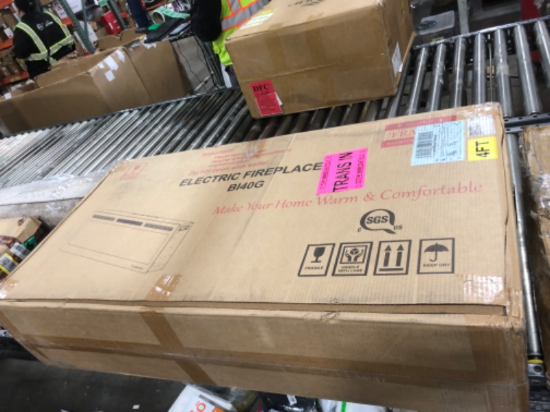 Photo 1 of Dreamflame 40inch Electric Fireplace, Recessed& Wall Mounted Fireplace Heater with Larger Screen, Colorful Flame Warm and Decorate Home with Remote Control, 750W/1500W, Black