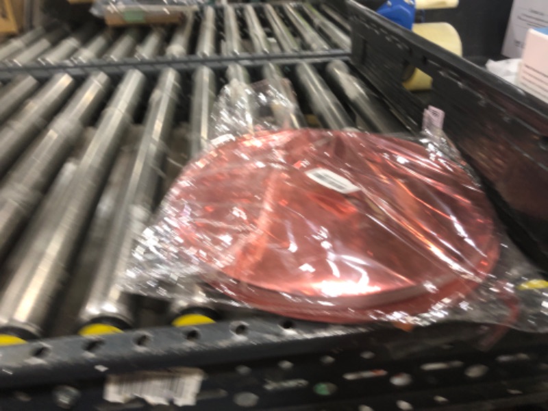 Photo 1 of 100 Pcs Round Rose Gold Placemats,13.3" Mirror Foil Decorative Place Mats Mirrored Disposable Paper Placemats for Dining Wedding Table Setting Holiday Party Table Decor