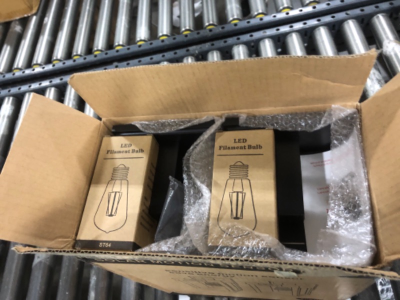 Photo 1 of **PARTIALLY FUNCTIONAL**AEQ Solar Wall Lights Outdoor, Solar Wall Sconce with 3 Lighting Modes & Motion Sensor, Waterproof Porch Light with Clear Panel for Garage Porch Yard Front Door 5.8 x 5.8 x 13.58 in