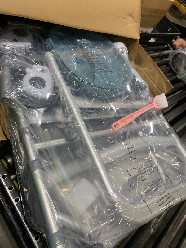 Photo 1 of SAMARKAND 3 in 1 Commode Shower Chair with Wheels + Wheelchair Tray + Footrest – Rolling Shower Chair for Elderly and Disabled - Bedside Commode Toilet - Shower Wheelchair - Toilet Riser with Handles