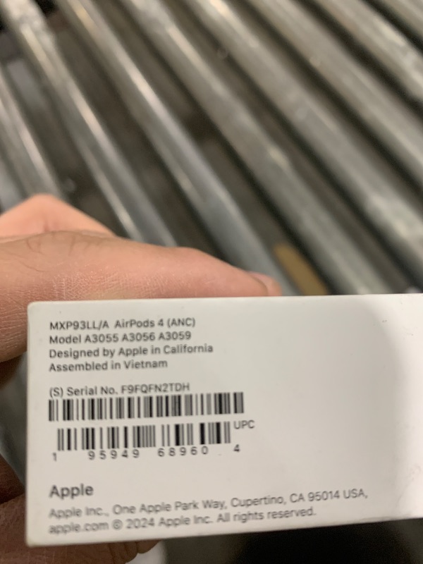 Photo 1 of Apple AirPods 4 Wireless Earbuds, Bluetooth Headphones, with Active Noise Cancellation, Adaptive, Transparency Mode, Personalized Spatial Audio, USB-C Charging Case, Wireless Charging, H2 Chip