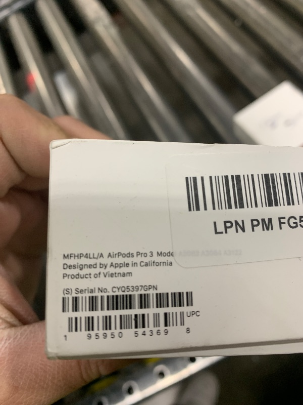 Photo 1 of Apple AirPods Pro 3 Wireless Earbuds, Active Noise Cancellation, Live Translation, Heart Rate Sensing, Hearing Aid Feature, Bluetooth Headphones, Spatial Audio, High-Fidelity Sound, USB-C Charging