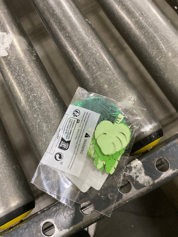 Photo 1 of 100 Pcs Tropical Palm Leaf Confetti Green Leaf Baby Shower Table Decorations Jungle Forest Party Hawaiian Luau Theme Party Decorations for Wedding Birthday