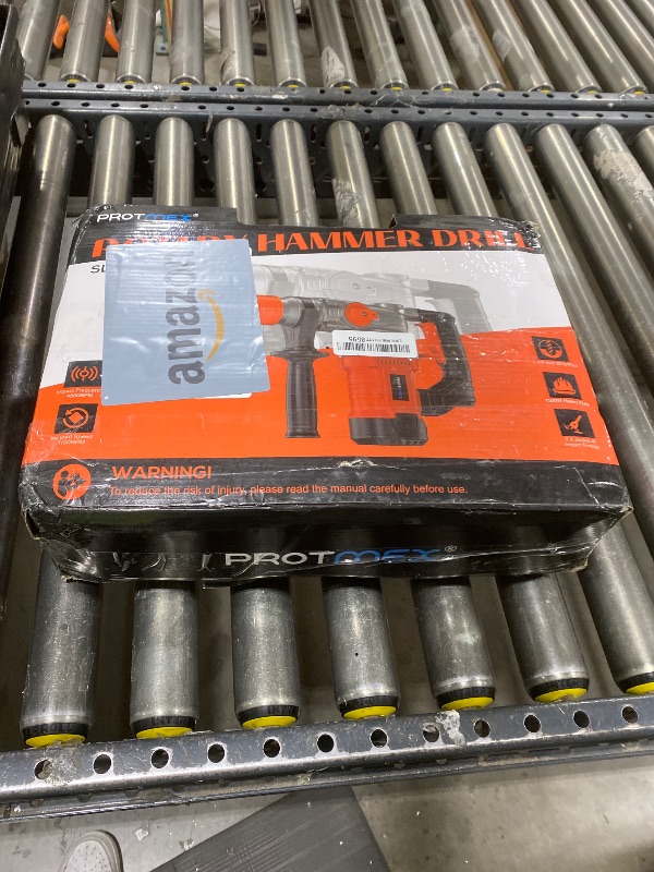 Photo 1 of 1-1/4 Inch SDS-Plus 13 Amp Heavy Duty Rotary Hammer Drill with Safety Clutch 3 Functions, Vibration Control, for Floor Tile Removal, Concrete Breaker, Including Grease, Chisels & Drill Bits