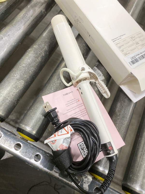 Photo 1 of VODANA Professional GlamWave Ceramic Curling Iron, Long-Lasting Natural Curls, Instant Heat, Hair Curler, Curling Wand, Available in USA (1.4 inch, Ivory)