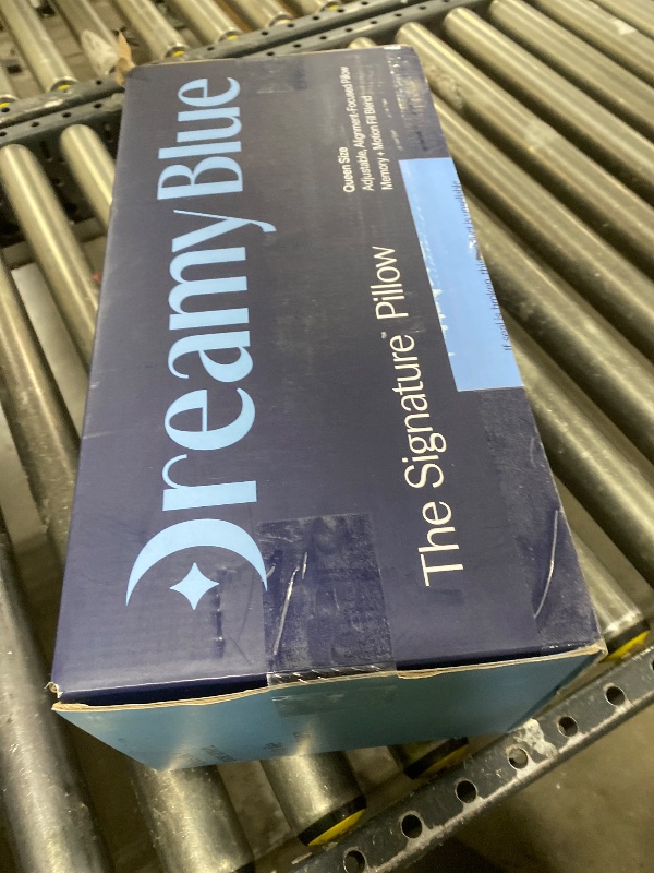 Photo 1 of DreamyBlue Signature Pillow w/Adjustable Loft • Shredded Memory Foam Fill • Neutral Alignment for Side, Back, and Stomach Sleepers • Washable Bamboo Rayon Cover • CertiPUR-US Certified Foam (Queen)