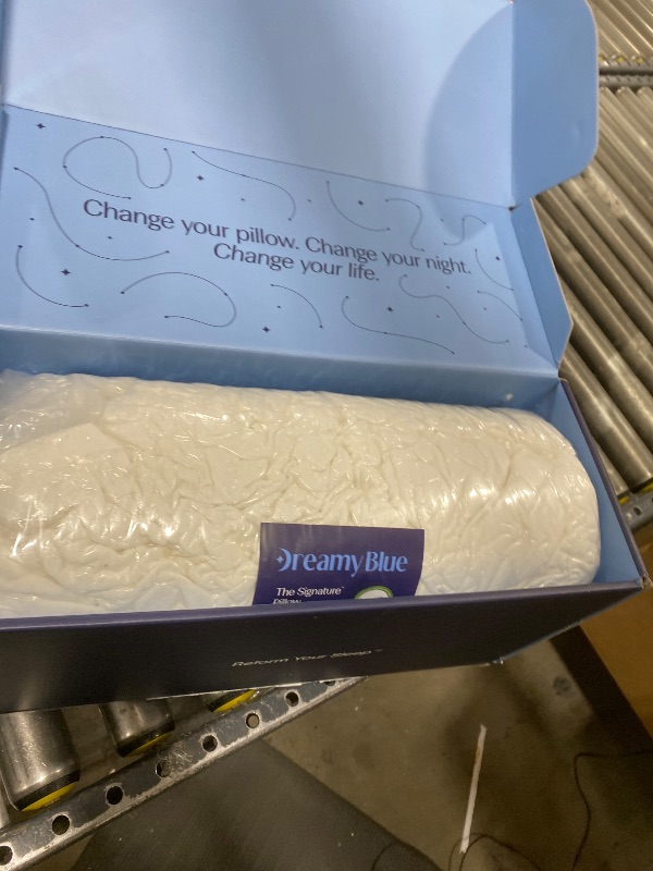 Photo 1 of DreamyBlue Signature Pillow w/Adjustable Loft • Shredded Memory Foam Fill • Neutral Alignment for Side, Back, and Stomach Sleepers • Washable Bamboo Rayon Cover • CertiPUR-US Certified Foam (Queen)