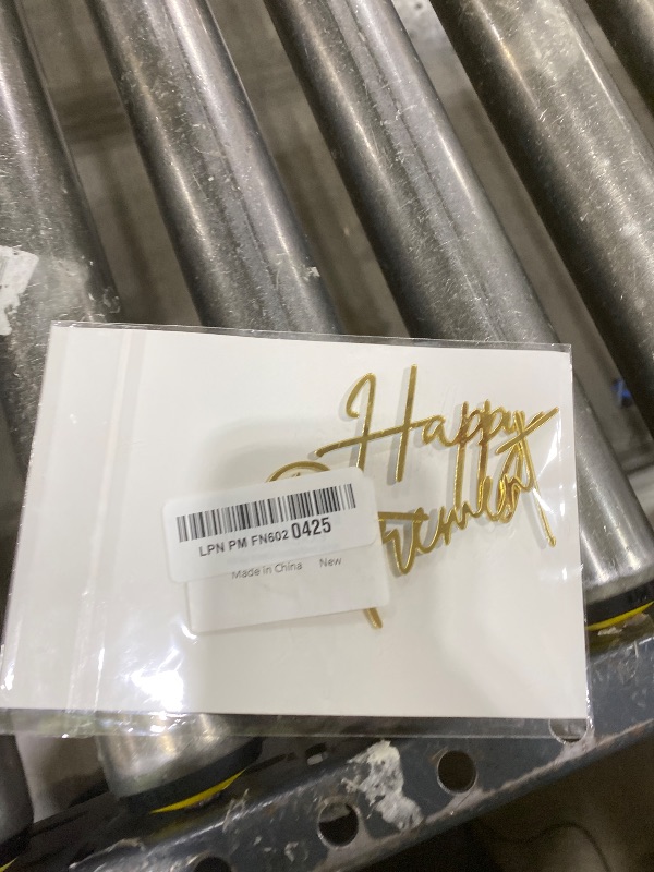 Photo 1 of Gold Silver Happy Birthday Cake Toppers Acrylic Cake Topper Happy Birthday sign for Cake Decorations Cupcake Toppers Cake Tools Supplies Kit DIY Cake Decor Birthday Party Supplies