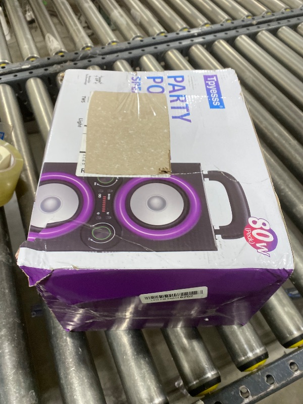 Photo 1 of TPyesss Bluetooth Speakers, 80W(Peak) Wireless TWS Portable Bluetooth Speaker, Beat-Driven Lights, 100dB Loud Stereo Speaker with BassUp, Speakers with Subwoofer for Outdoor, Party, Camping