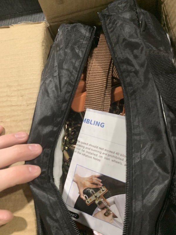 Photo 1 of MOPHOTO Upgraded Snow Chains 8 Pack, Tire Chains for Cars/SUVs/Pickup Trucks, Security Chains, for Tire Width 215-285 mm, 30s Quick-Install Security Chains, Durable Winter Traction