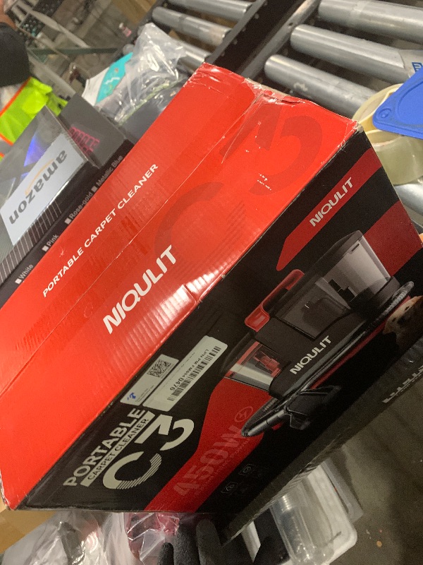 Photo 1 of Portable Carpet and Upholstery Cleaner, 15Kpa Spot Cleaner Machine for Pets, Stain Remover for Sofa, Area Rugs, Couches and Car, Carpet Cleaning Machine with Dual Brush Heads & Self-Cleaning System