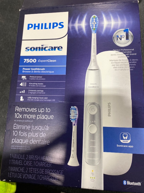 Photo 1 of Philips Sonicare ExpertClean 7500 White, Rechargeable Electric Power Toothbrush, HX9690/06