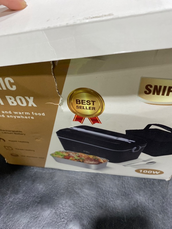 Photo 1 of Cordless Electric Heated Lunch Box,Pro 24000mah Heated Lunch Box,Battery Powered, 1.2L Portable Food Heater-3D-5 Side Heating-Intelligent Temperature Control,Suitable For Trucks,Offices,Travel