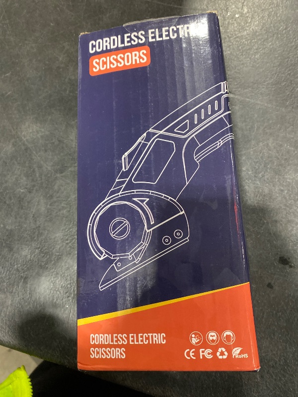 Photo 1 of Cordless Electric Scissors: 4V Rechargeable Rotary Cardboard Cutter, 3000mAh Battery, with LED Light, 2 Blades, Box Cutter for Fabric Carpet Carton Plastic Leather Cloth (Pink)