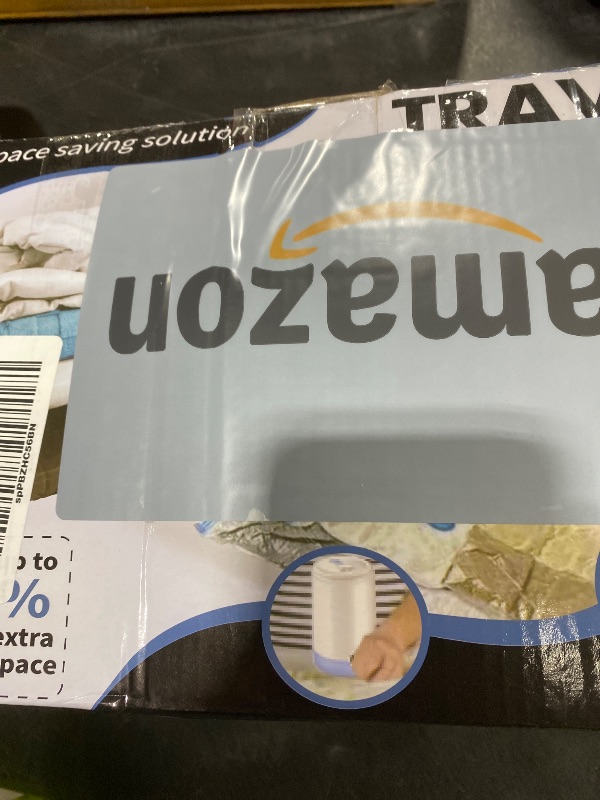 Photo 1 of *SEE CLERK NOTES* Eunhdet 15 Pack Travel Vacuum Storage Bags with USB Electric Pump, Combo Space Saver Vacuum Seal Bags for Clothing Travel Vaccine Sealed Storage Bag for Comforters Blankets Clothes Suitcase, Clear. PUMP NOT WORKING
