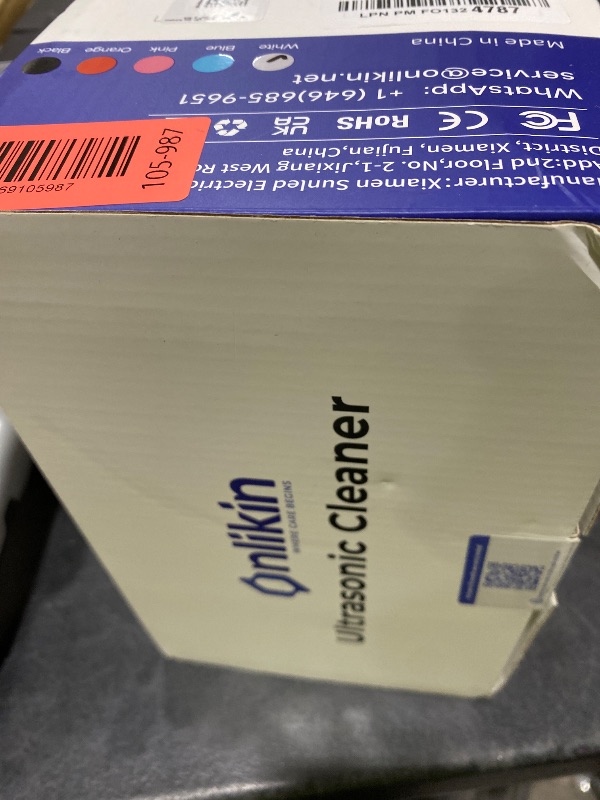 Photo 1 of onlikin 35W Ultrasonic Jewelry Cleaner, 45KHz Retainer Cleaner for Jewelry, 5 Timer & 3 Power Modes, Eyeglasses, Rings, Watch Strap, Dentures - 20oz, 304 Stainless Steel Tank, Quiet <38dB (White)