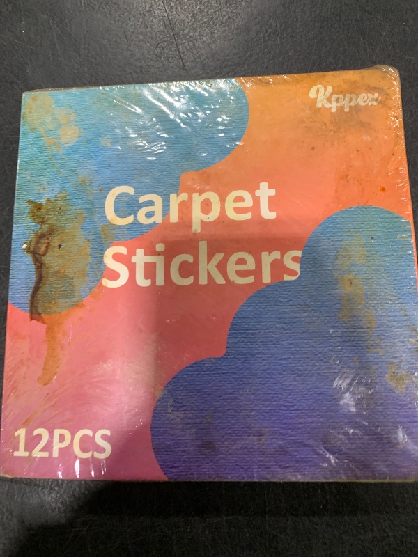 Photo 1 of [12 Pack] Rug Pad Gripper, Double Sided Non-Slip Rug Pads Rug Tape Stickers Washable Area Rug Pad Carpet Tape Corner Side Gripper for Hardwood Floors and Tile