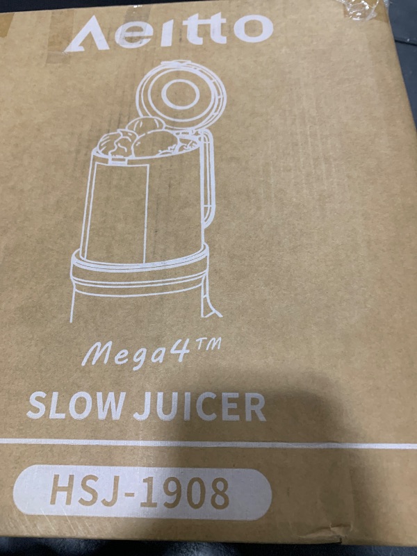 Photo 1 of Cold Press Juicer with Whole Feed Chute, Aeitto Masticating Juicer Machines, Juice Extractor Machine Easy to Clean, High Juice Yield, For Whole Vegetables and Fruits, Easy to Assemble, Onyx Black