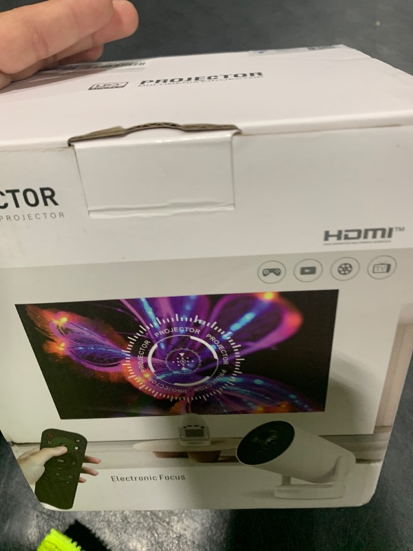 Photo 1 of [Electric Focus]Mini Portable Projector with 4K Support, Bluetooth 5.4 WIFI6, 5watt Sound Base Speaker, 260 ANSI, Android 11, 210° Rotation , Auto Keystone Correction Video Projector HY300 PLUS