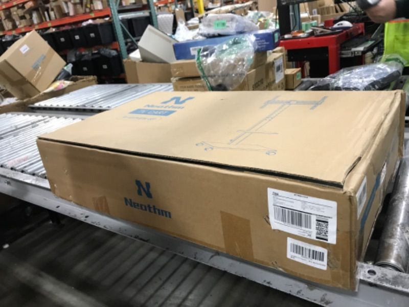 Photo 1 of Neothm Mobile TV Stand with Power Outlet, Tilting & Swivel Rolling TV Cart for 32-75 Inch TVs, Height Adjustable Portable TV Stand with Shelf, Portrait/Landscape, 88 lbs Capacity, Max VESA 600x400mm