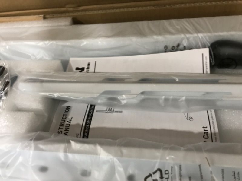 Photo 4 of Neothm Mobile TV Stand with Power Outlet, Tilting & Swivel Rolling TV Cart for 32-75 Inch TVs, Height Adjustable Portable TV Stand with Shelf, Portrait/Landscape, 88 lbs Capacity, Max VESA 600x400mm