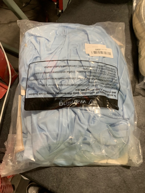 Photo 1 of 10 ft x 8 ft Wrinkle Free Baby Blue Backdrop Curtain for Parties, Polyester Light Blue Photo Backdrop Drapes for Birthday Wedding Party Baby Shower Photography