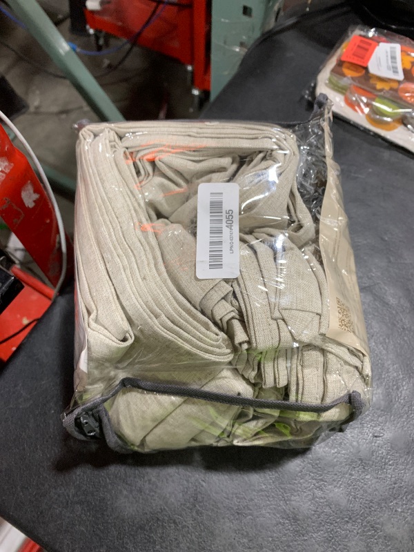 Photo 1 of 100% Blackout Curtains 84 Inch Length 2 Panels Set Farmhouse Style for Bedroom Windows/Living Room Thermal Insulated Neutral Boho Drapes Linen Blend Natural Ivory 7ft Long Hook Belt Pleated/Back Tab