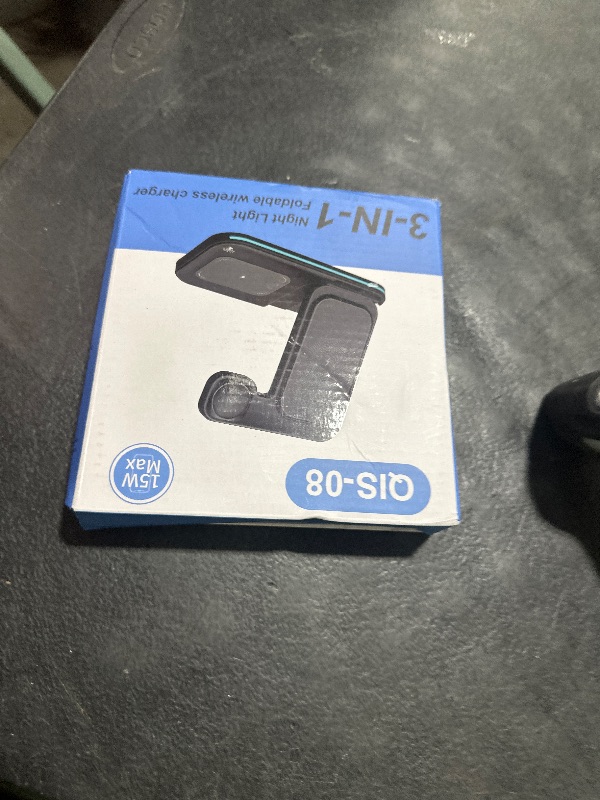 Photo 1 of 3 in 1 Charging Station Wireless Charger lPhone Foldable Charging Stand for Multiple Devices with Quick Charger for lPhone 16/15/14/13 Pro Max Watch AriPods Pro 2