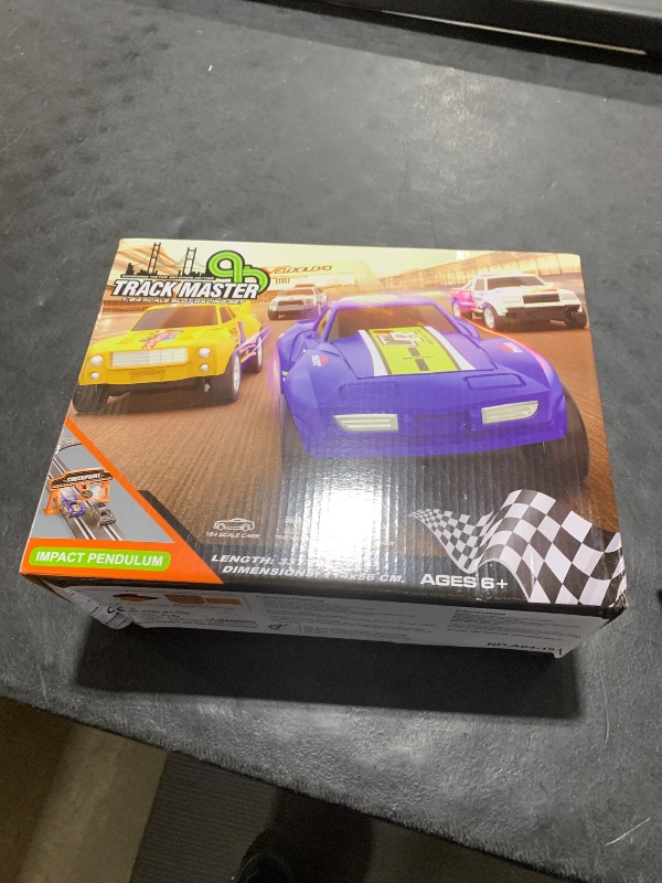 Photo 1 of Slot Car Race Track Sets with 1:64 High-Speed Racing Cars, Battery or Electric Car Track, Dual Racing Game Lap Counter Circular Slope Track, Gifts Toys for Boys Kids Age 6 7 8-12